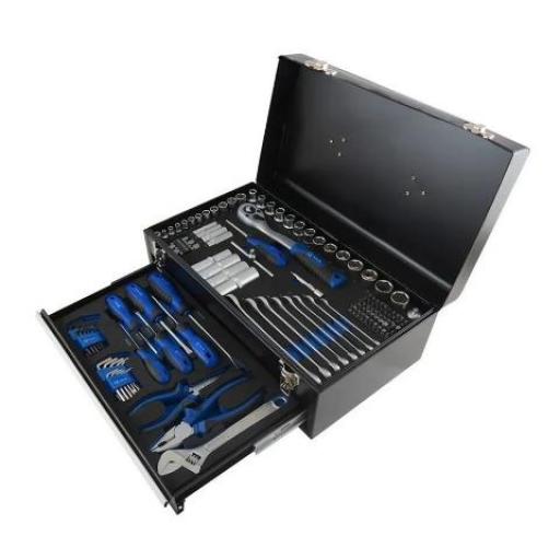 KLD SET DE HERRAMIENTAS 133 PIEZAS CAJA METALICA