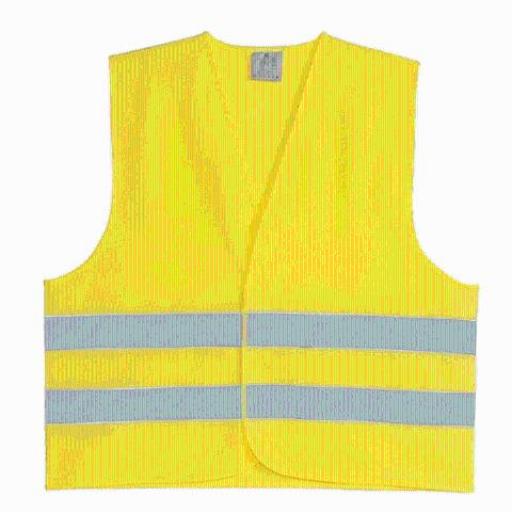 CHALECO PONCHO POLIESTER AMARILLO REFLECTIVO 2.5 CM