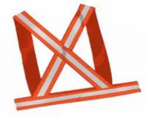 BANDOLERA DE PVC NARANJA C/ REFLECTIVOS