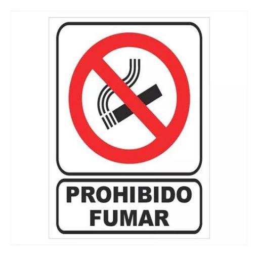 CARTEL / CALCO ADHESIVO (97439) 15X25 CM. PROHIBIDO FUMAR 