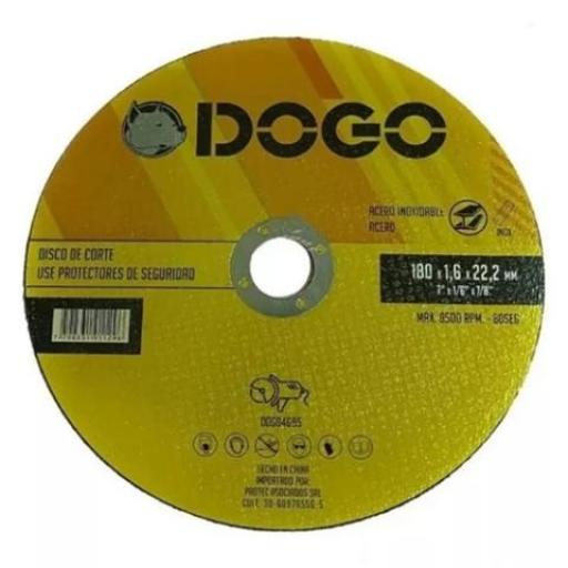 DOGO DISCO P/ACERO E INOX 180X1.6X22.2