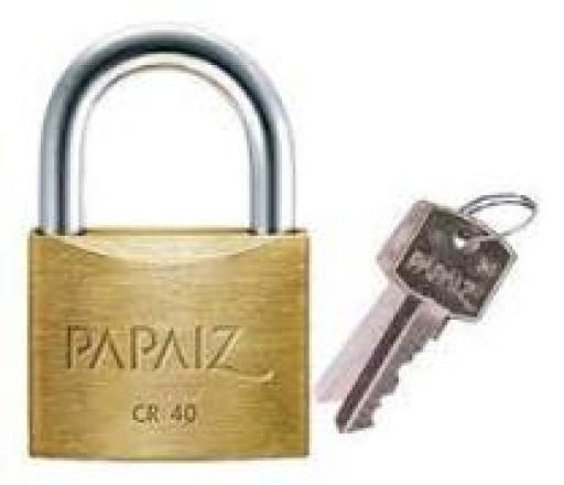 PAPAIZ CANDADO DE BRONCE CR-40 DOBLE TRABA