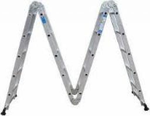 ESCALERA ARTICULADA ALUMINIO IMPORTADA 20 PELDAÑOS