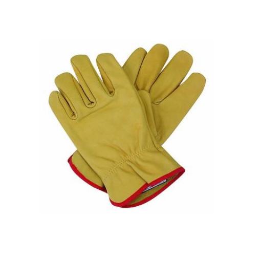 GUANTE 1/2 PASEO VAQUETA AMARILLA T11