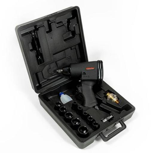 HAMILTON LLAVE DE IMPACTO NEUMATICA KIT 17 PICS HN10 E 1/2 P.