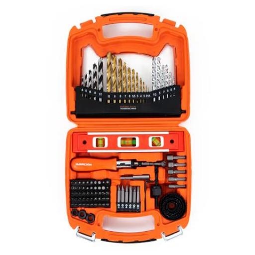 HAMILTON SET DE BROCAS ACERO RAPIDO 100 PIEZAS ENC. 1/4