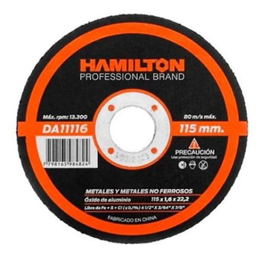 HAMILTON DISCO DE CORTE PLANO 115X1.6X22.2 