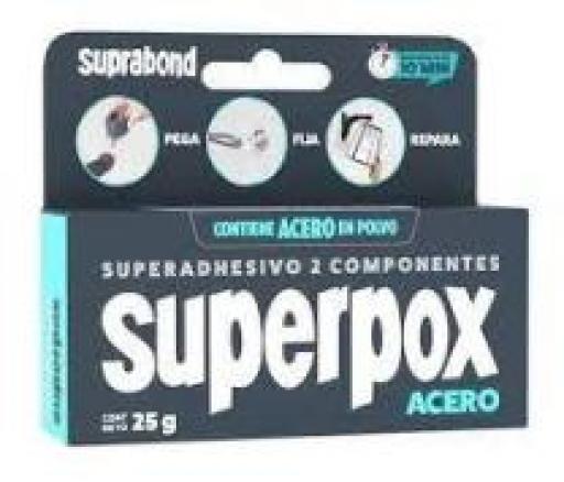 SUPRABOND SUPERPOX ACERO 2 COMPONENTES 25 GR. 