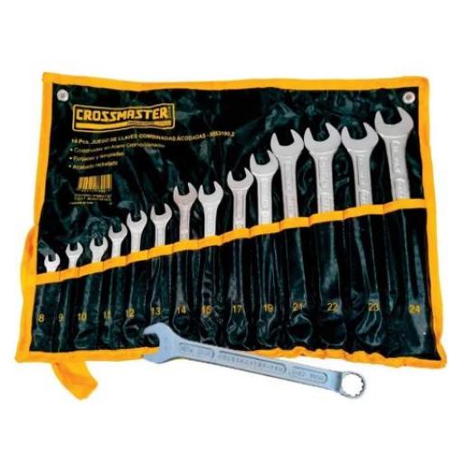 CROSSMASTER 9953190.2 JUEGO 14 LLAVES COMBINADAS ACODADAS 8-24