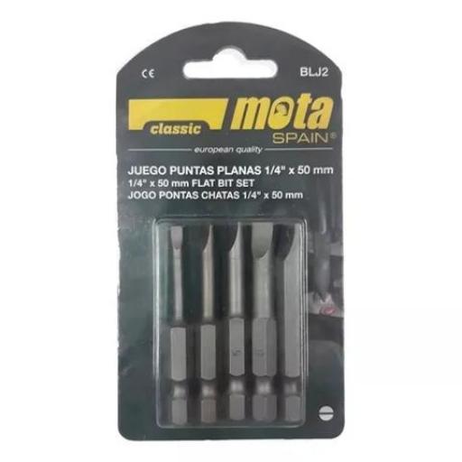 MOTA BLJ2 JUEGO PUNTAS PLANAS 1/4