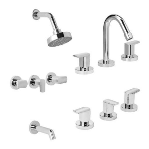 HYDROS SET GRIFERIA COMPLETO (DUCHA BIDET LAVATORIO) TERMOFUSION VIVA NOVA 904211