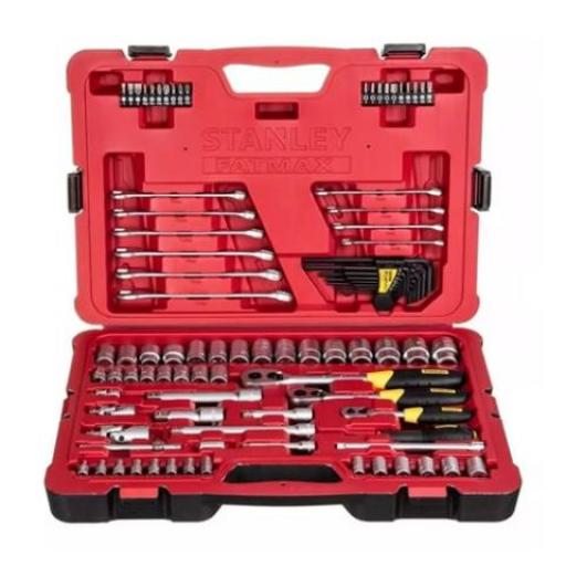 STANLEY SIDCHROME ROJO JGO LLAVES Y TUBOS 79PIEZAS