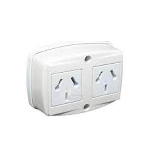 MIG LLAVE EXTERIOR MARFIL 2 TOMA C/N 10A