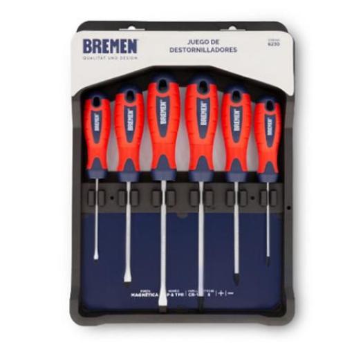BREMEN 6230 JUEGO DE DESTORNILLADOR MANGO GOMA