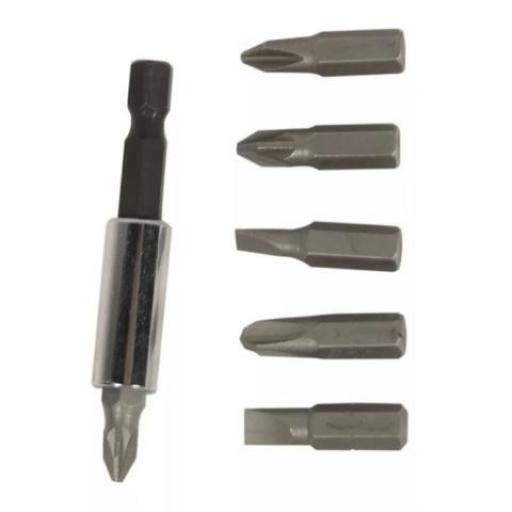 KLD JUEGO DE PUNTAS Y ADAPTADOR MAGNETICO 7 PIEZAS KLD 1039