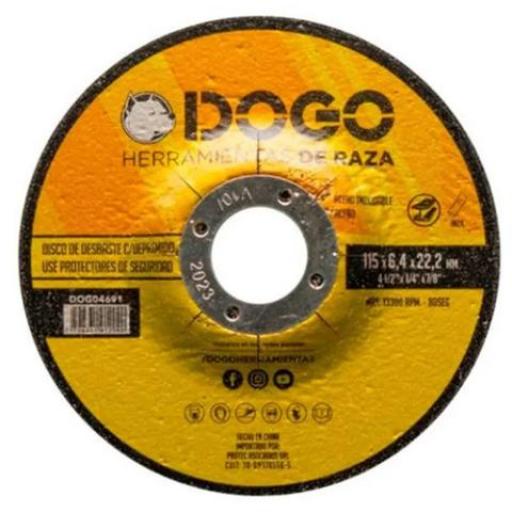 DOGO DISCO C/ DEPRIMIDO P/ METAL 115X6.4X22.2