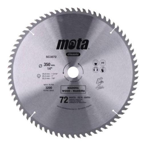 MOTA SC3572 DISCO SIERRA CIRCULAR 350MM 72 DIENTES 