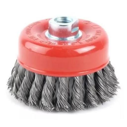 FPL CEPILLO DE COPA TRENZADO 110MM 24T M14 INOX