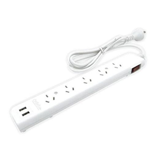 TBCIN ZAPATILLA 8 TOMAS C/ CABLE 1.5MTS + 2 USB. (EV-P8U2)