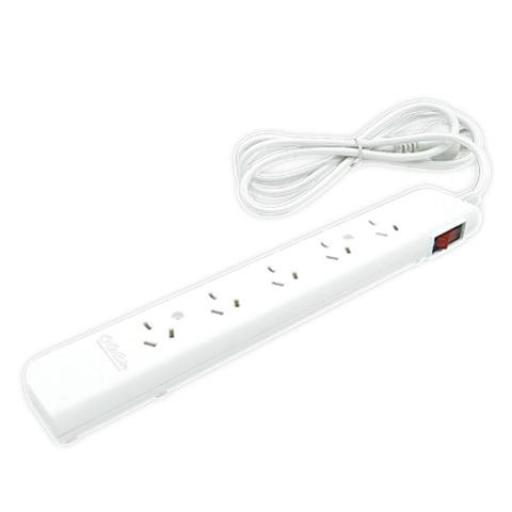 TBCIN ZAPATILLA 5 TOMAS C/ CABLE 1.5MTS. (EV-P5)