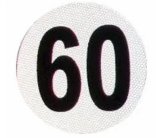 3M CIRCULO REFLECTIVO VELOCIDAD MAX. 60KM