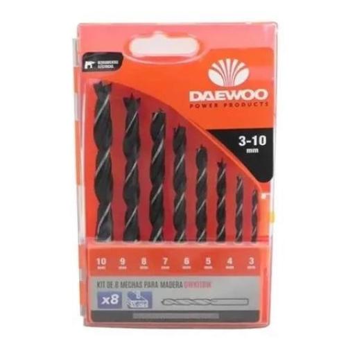 DAEWOO KIT DE 8 MECHAS MADERA 3 A 10 MM.