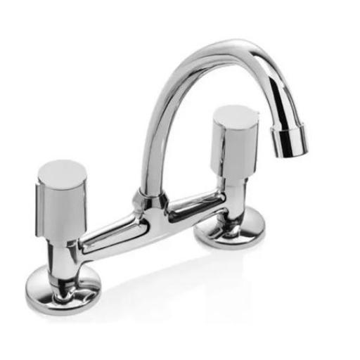 PIAZZA GRIFERIA PARA COCINA MESADA CON DOS COMANDOS DOMANI 31010