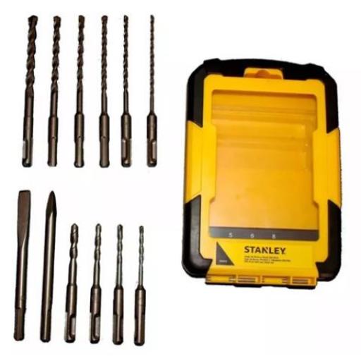 STANLEY STA4279 JUEGO 10 BROCA Y 2 CINCEL SDSPLUS