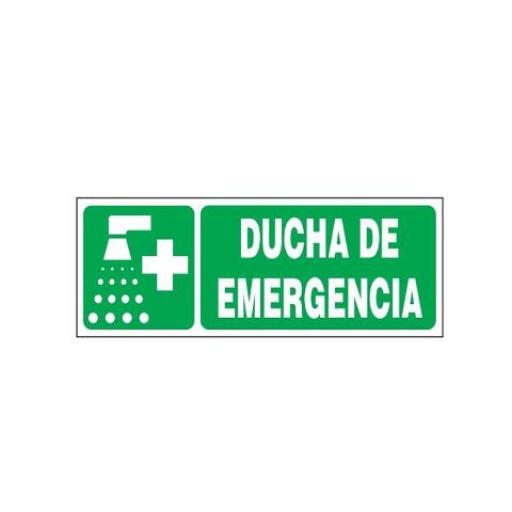 CARTEL ALTO IMPACTO (00710) 0.8 MM. 40X50 CM. DUCHA DE EMERGENCIA (HORIZONTAL)