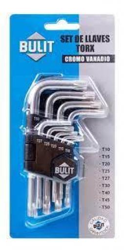 BULIT SET DE LLAVES TORX CROMO T10 A T50