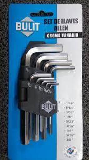 BULIT SET DE LLAVES ALLEN CROMO 1/16