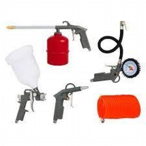 KLD3041 KIT AIRE 5 PIEZAS C/PISTOLA P/PINTAR GRAVEDAD