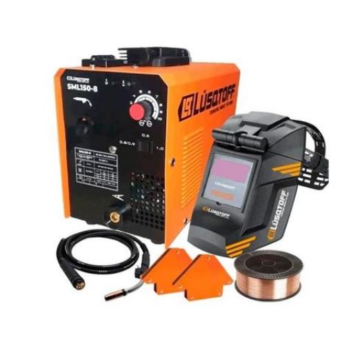 LUSQTOFF SOLDADORA MIG INVERTER SML150-8 KIT MASCARA ALAMBRE