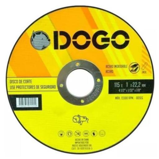 DOGO DISCO P/ ACERO E INOX 115X1.0X22.2