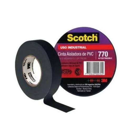 3M CINTA AISLADORA SCOTCH 770 NEGRA 19 MM. X 10 MTS.
