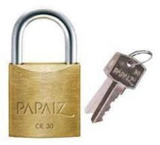 PAPAIZ CANDADO DE BRONCE CR-30 DOBLE TRABA