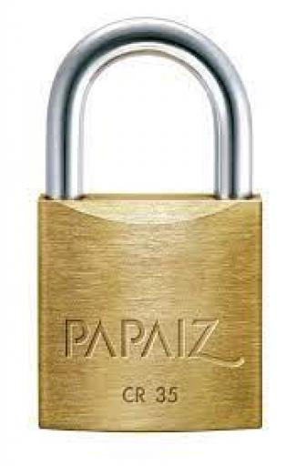 PAPAIZ CANDADO DE BRONCE CR-35 DOBLE TRABA
