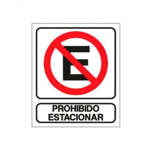 CARTEL PLASTICO CORRUGADO (00001) 50X70 PROHIBIDO ESTACIONAR