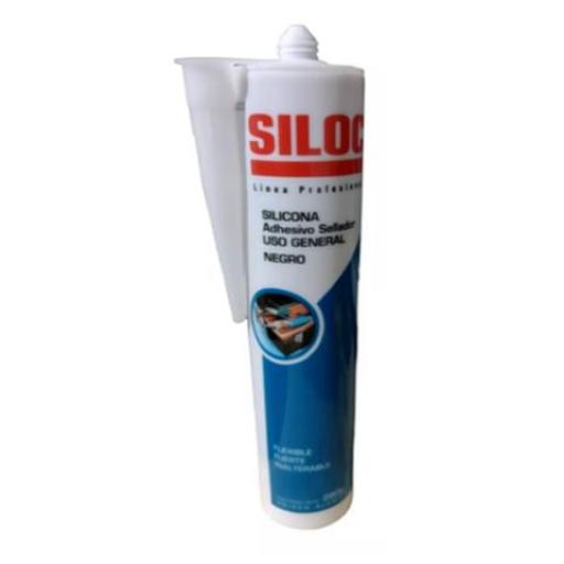 SILOC 400526 SILICONA ADHESIVO SELLADOR USO GRAL. NEGRO 280G.
