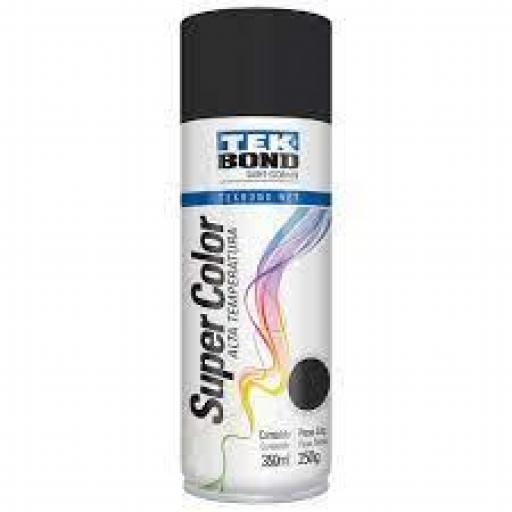 TEK BOND PINTURA AEROSOL ALTA TEMPERATURA NEGRO BRILLANTE 350ML.