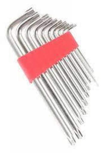 KLD JUEGO DE LLAVES TORX 10PZAS T9 A T50
