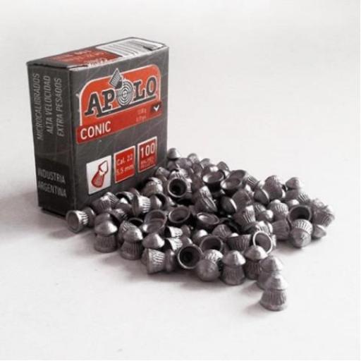 APOLO BALINES AIRE COMPRIMIDO 5.5MM CONICA (100U)