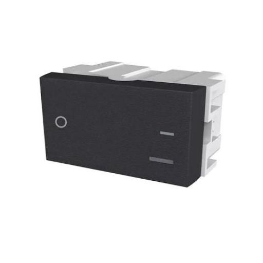 JELUZ PLATINUM MODULO INTERRUPTOR BIPOLAR 220V 16A (80036) NEGRO