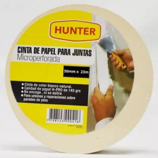 HUNTER CINTA DE PAPEL MICROPERFORADA PÁRA JUNTAS 50 MM. X 150 MTS.