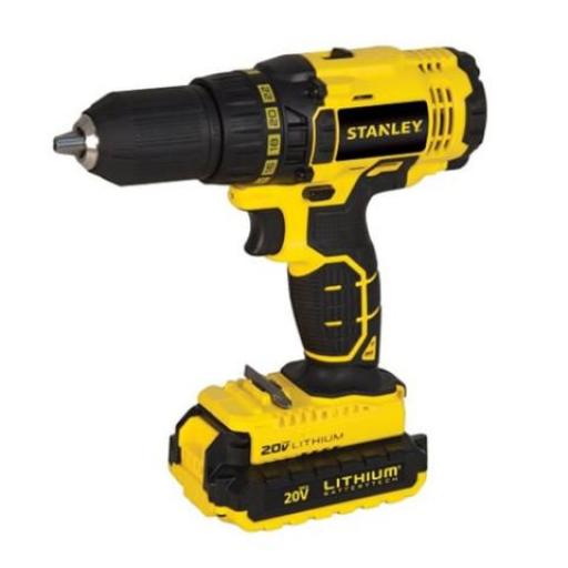 STANLEY TALADRO ATORNILLADOR INALAMBRICO 20V C/ 2 BAT. Y CARGADOR