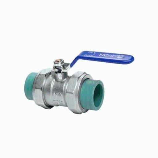  TIGRE VALVULA ESFERICA C/ DOBLE MEDIDA UNION 25 MM.