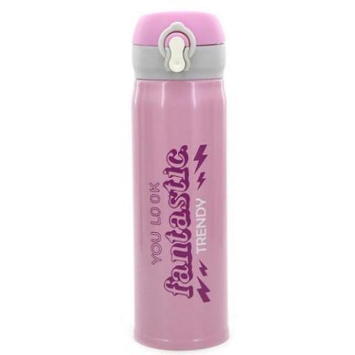 TRENDY BOTELLA TERMICA 420ML ACERO INOXIDABLE AQUA