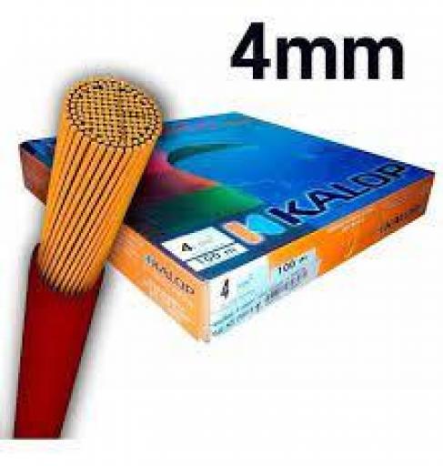 KALOP CONDUCTOR UNIPOLAR ROJO 4MM