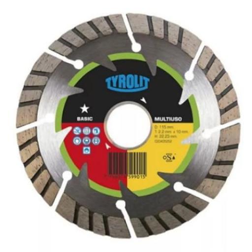 TYROLIT DIAMANTADO STANDARD MULTIUSO 115X2.2