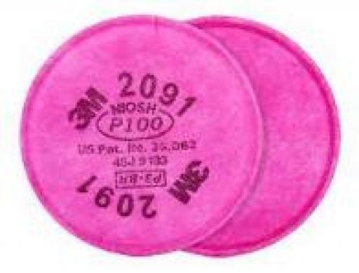3M FILTRO 2091 TIPO P100 PARA PARTICULAS (X UNIDAD)